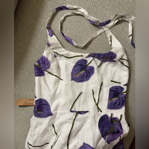 New Reformation Yana Linen Dress Spectra Floral 4 - Picture 6 of 6